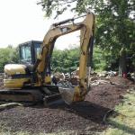 Excavation site work for concrete demo and removal